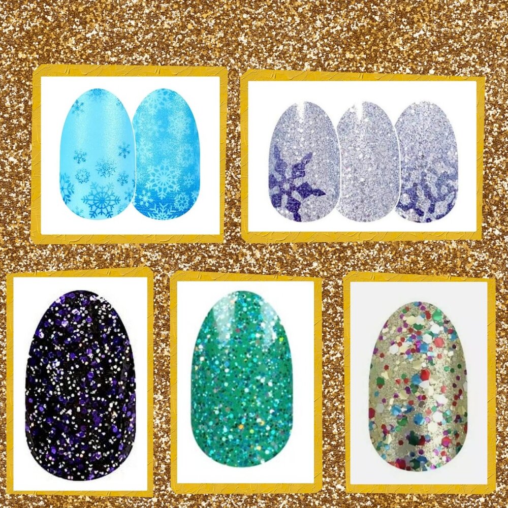 Holiday Snowflake Bundle- (x5 Sets) Nail Polish Strips